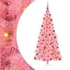 vidaXL &Aacute;rvore de Natal com luzes LED Rosa 180 cm PVC e A&ccedil;o