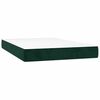 vidaXL Cama box spring c/ colch&atilde;o/LED 120x200 cm veludo verde-escuro