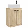 vidaXL Gabinete de banheiro com pia Carvalho Sonoma 54 x 35 x 83 cm