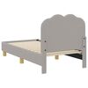 vidaXL Estrutura de Cama para Crian&ccedil;a com Cabeceira Cinzento-claro