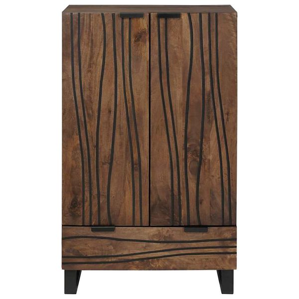 vidaXL Highboard Castanho 60 x 33 x 100 cm Madeira de mangueira maci&ccedil;a