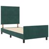 vidaXL Cama Box com cabeceira Verde Escuro 90 x 190 cm Veludo