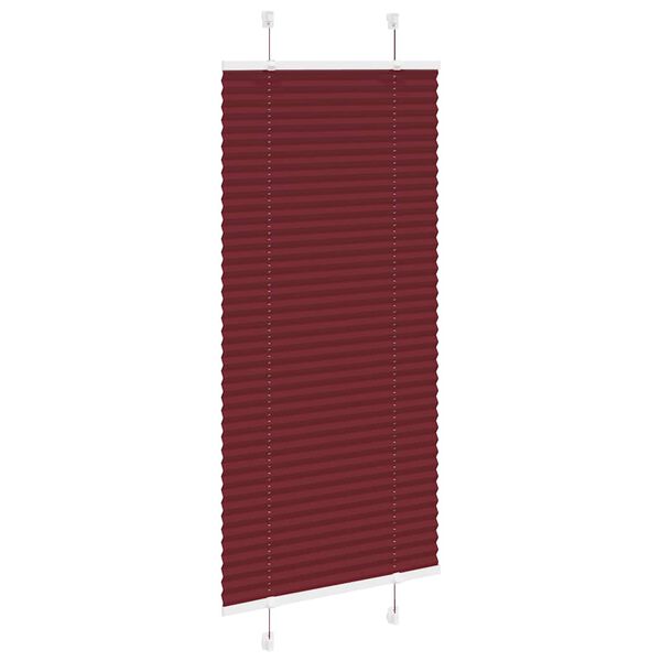 vidaXL Plissado Cego Bord&eacute;us Vermelho 55x150 cm Largura Tecido