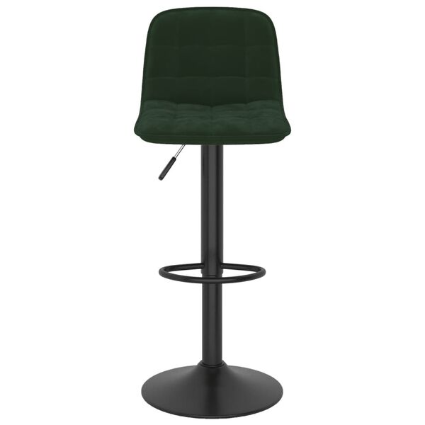 vidaXL Bancos de bar 2 pcs veludo verde-escuro