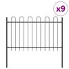 vidaXL Cerca para Jardim BOXTEL 9 unid. 15,3 x 0,8 m Cinzeto