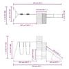 vidaXL Conjunto de brincar para exterior madeira de pinho impregnada