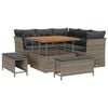 vidaXL Conjunto de Sof&aacute; de Jardim com almofada Manual 8 pcs Cinzeto