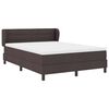 vidaXL Cama Box com colch&atilde;o Marrom Escuro 140 x 190 cm tecido