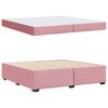 vidaXL Estrutura da Cama com colch&atilde;o Rosa 200 x 200 cm tecido