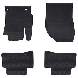vidaXL Tapete de carro 4 pcs Preto Borracha