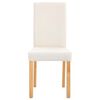 vidaXL Cadeiras de jantar 2 pcs couro artificial cor creme