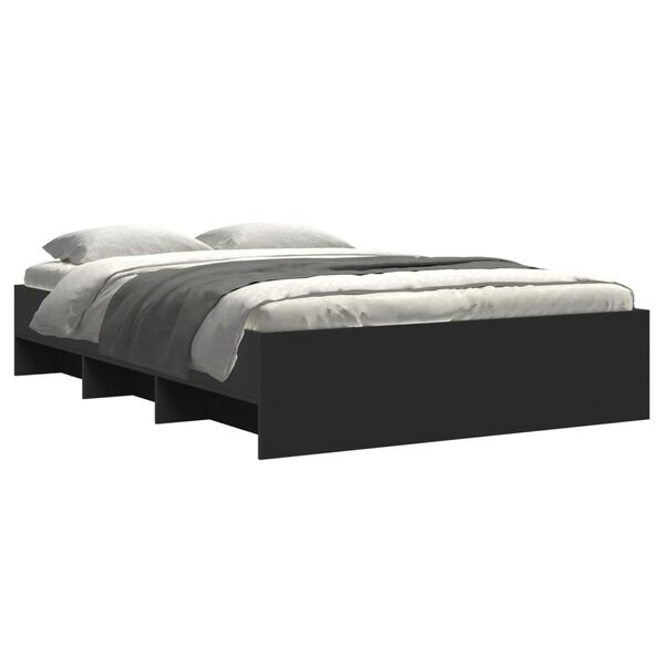 vidaXL Estrutura de cama 120x200 cm derivados de madeira preto