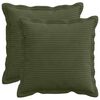 vidaXL Capa almofada 2 unid. HOUTEN Verde 40 x 40 cm cord&atilde;o