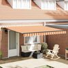 vidaXL Toldo Retrátil amarelo e laranja 400 ×300 cm tecido