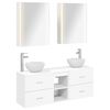 vidaXL Conjunto de Arm&aacute;rios para Banheiro 5 unid. Branco