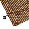 vidaXL Estores de rolo com cortinas Manual Castanho 90 x 160 cm Bambu
