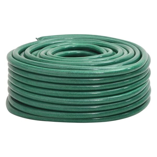 vidaXL Mangueira de jardim 1" 100 m PVC verde