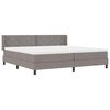 vidaXL Cama Box Cinzento-acastanhado 200 x 200 cm Poli&eacute;ster