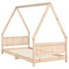 vidaXL Estrutura de cama infantil 90x190 cm madeira de pinho maci&ccedil;a