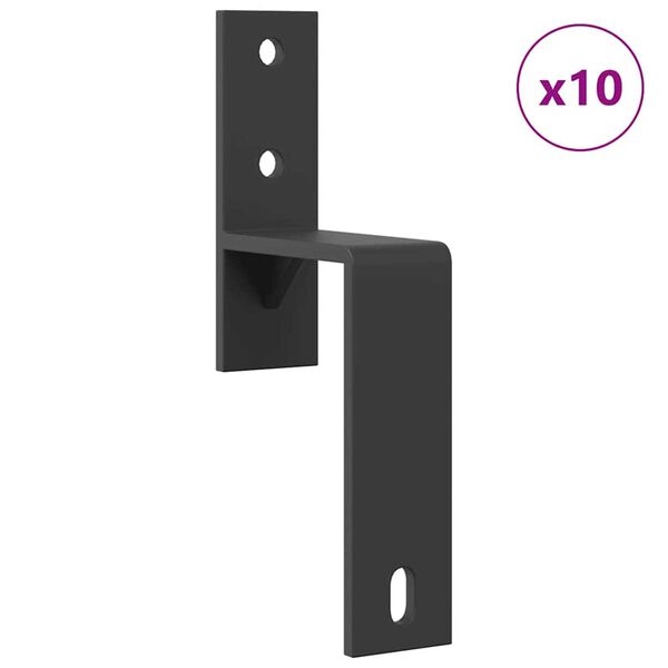 vidaXL Kit de ferragens para porta deslizante 427 cm a&ccedil;o preto
