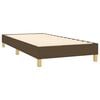 vidaXL Cama box spring c/ colch&atilde;o/LED 100x200cm tecido castanho-escuro