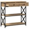 vidaXL Mesa de Console carvalho artisiano 75 x 28 x 75 cm