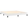 vidaXL Cama box spring c/colch&atilde;o/LED 180x200cm couro artificial branco