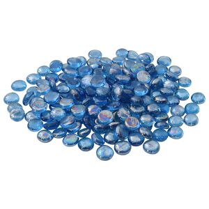 vidaXL Nugget de Vidro 17-19 mm Azul Cobalto Claro Vidro