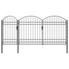 vidaXL Port&atilde;o de Cerca de Jardim com Topo Arqueado ASSEN 400 x 125 cm