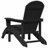vidaXL Cadeira Adirondack Preto 82 x 74 x 92 cm HDPE