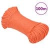 vidaXL Corda de trabalho 3 mm 100 m polipropileno cor laranja
