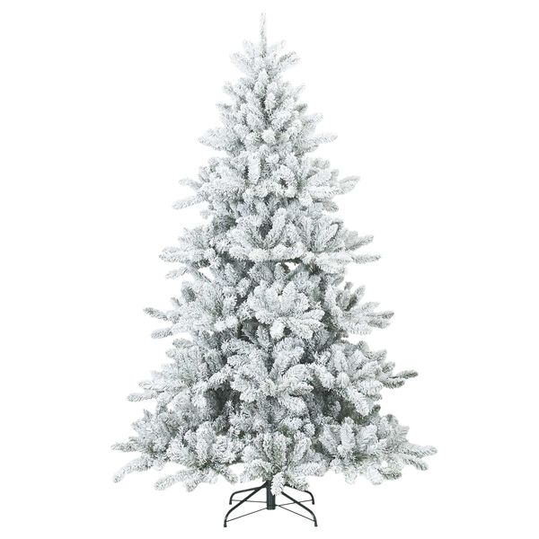 vidaXL Árvore de Natal Artificial Articulada Nevado Flocked Branco