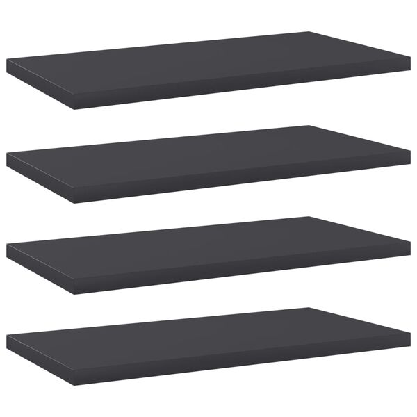vidaXL Prateleiras para estante 4 pcs 40x20x1,5cm contraplacado cinza