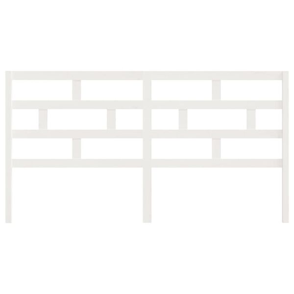 vidaXL Cabeceira de cama 186x4x100 cm pinho maci&ccedil;o branco