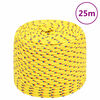 vidaXL Corda de barco 6 mm 25 m polipropileno amarelo