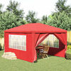 vidaXL Tenda de festa com parede Vermelho 400 x 300 x 255 cm