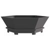 vidaXL Fire Pit Preto 75 x 75 x 28 cm Aço