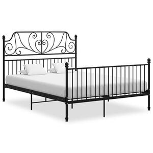 vidaXL Estrutura de cama 140x200 cm metal preto