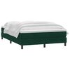 vidaXL Cama com molas/colch&atilde;o 160x220 cm veludo verde-escuro