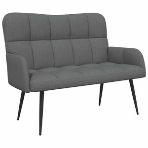 vidaXL Sof&aacute; para 2 Pessoas Cinzento-Escuro 115 x 61 x 87 cm Tecido