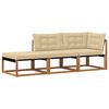 vidaXL Unidades de Sof&aacute; Seccional para Exterior 3 Pe&ccedil;a Natural