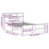 vidaXL Estrutura da Cama Castanho 120 x 190 cm Madeira processada