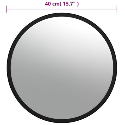 vidaXL Espelho de trânsito convexo interior Ø40 cm acrílico preto