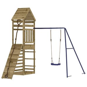 vidaXL Conjunto de brincar para exterior madeira de pinho impregnada