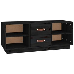 vidaXL M&oacute;vel de TV 100x34x40 cm madeira de pinho maci&ccedil;a preto