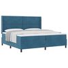 vidaXL Cama Box com cabeceira Azul 200 x 200 cm Veludo