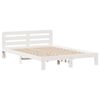 vidaXL Cama sem colch&atilde;o 140x200 cm madeira de pinho maci&ccedil;a branco