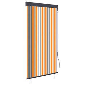 vidaXL Estore de rolo para exterior 80x250 cm amarelo e azul