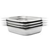 vidaXL Recipientes gastronorm 4 pcs GN 1/2 65 mm a&ccedil;o inoxid&aacute;vel