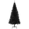 vidaXL &Aacute;rvore de Natal com 300 LEDs com suporte Preto 180 cm PVC